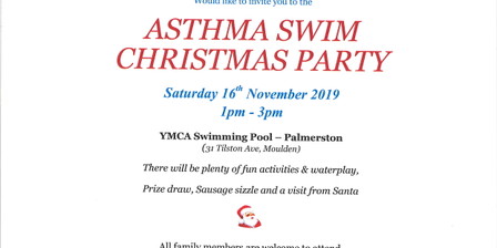 Asthma Swim Christmas Party