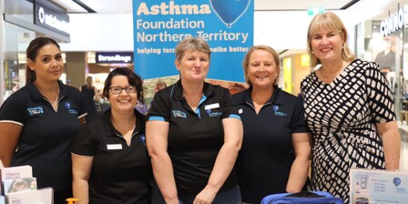 AFNT staff promoting Asthma Week 2022